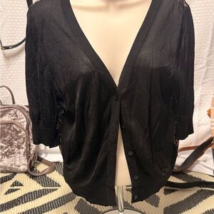 Black Button-Up Cardigan